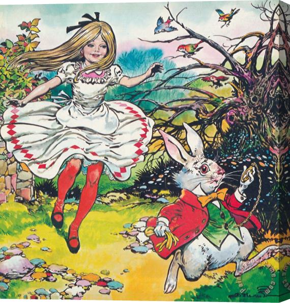 Jesus Blasco Alice In Wonderland Stretched Canvas Print / Canvas Art