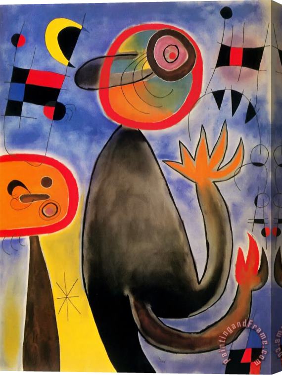 Joan Miro Animal Composition Stretched Canvas Print / Canvas Art