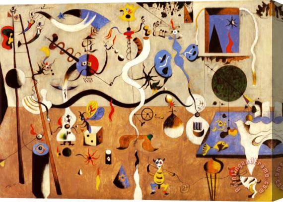 Joan Miro Carnival of Harlequin Stretched Canvas Painting / Canvas Art
