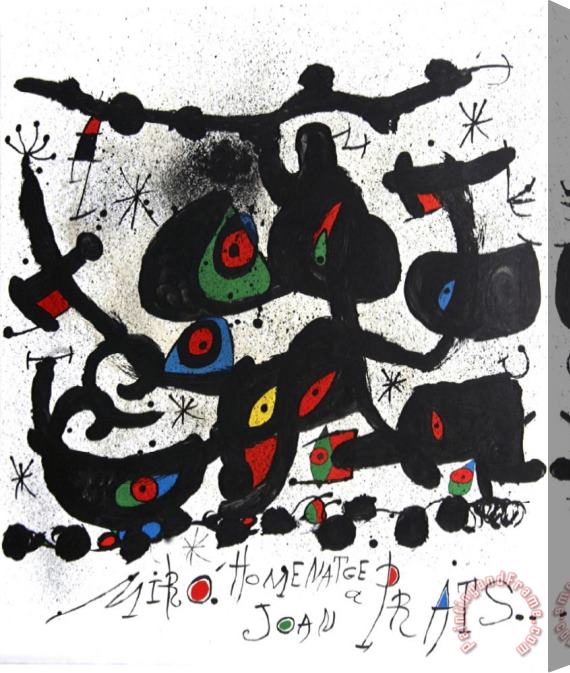 Joan Miro Homage a Joan Prats 1972 Stretched Canvas Painting / Canvas Art