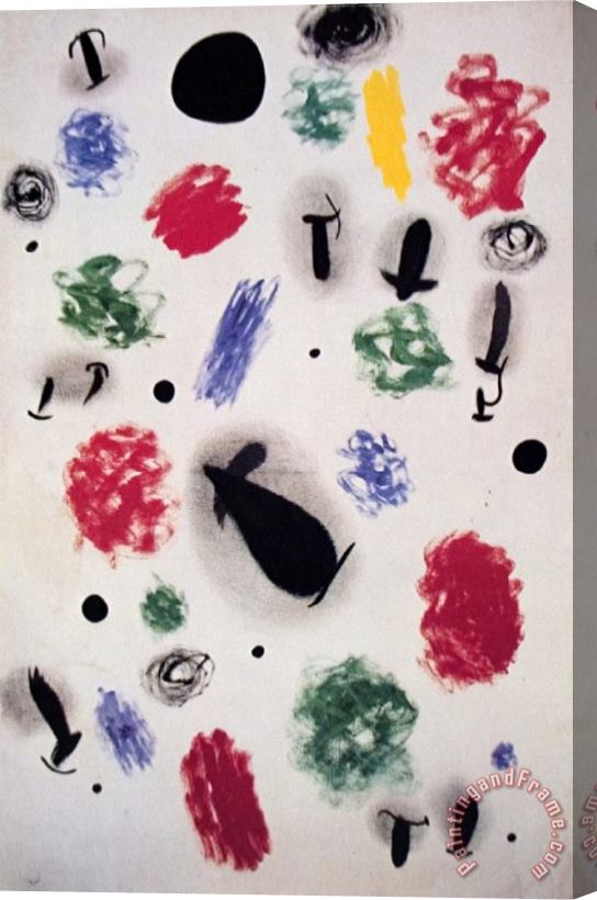 Joan Miro Le Chant De La Prairie 1964 Stretched Canvas Painting / Canvas Art