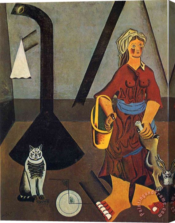 Joan Miro The Farmer S Wife 1923 Stretched Canvas Painting / Canvas Art
