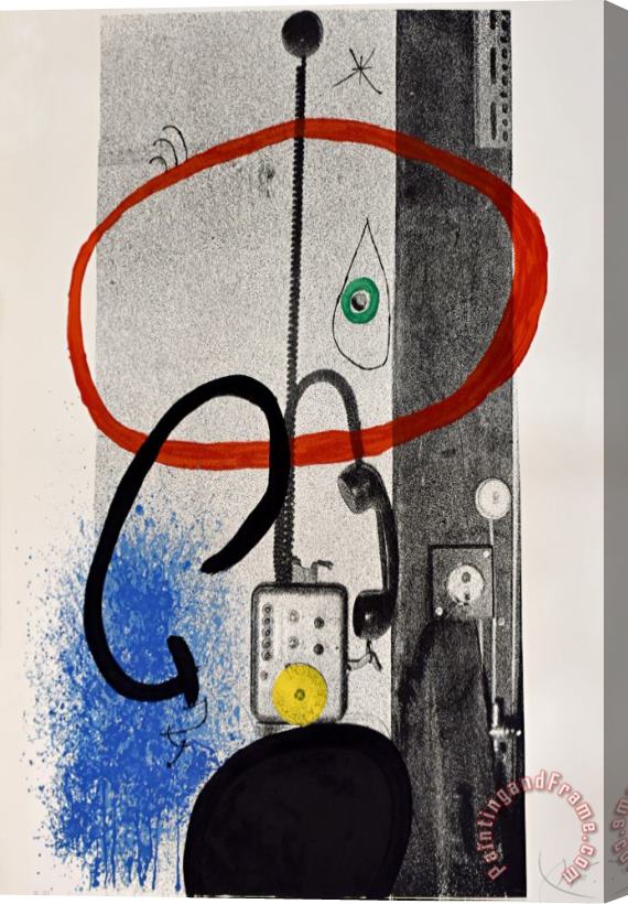 Joan Miro The Night Guardian Le Gardien De Nuit, 1971 Stretched Canvas Painting / Canvas Art