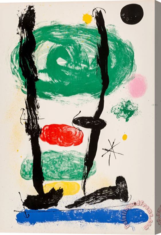 Joan Miro The Watchers, 1964 Stretched Canvas Painting / Canvas Art