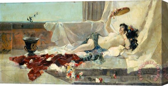 Joaquin Sorolla y Bastida Woman Undressed Stretched Canvas Painting / Canvas Art