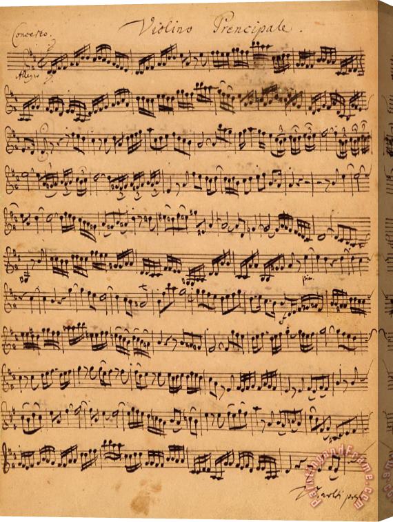 Johann Sebastian Bach The Brandenburger Concertos Stretched Canvas Print / Canvas Art