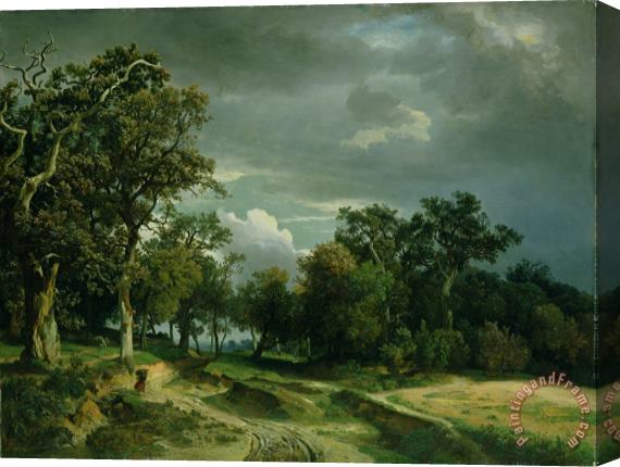 Johann Wilhelm Schirmer The Path on the Edge of the Wood Stretched Canvas Print / Canvas Art