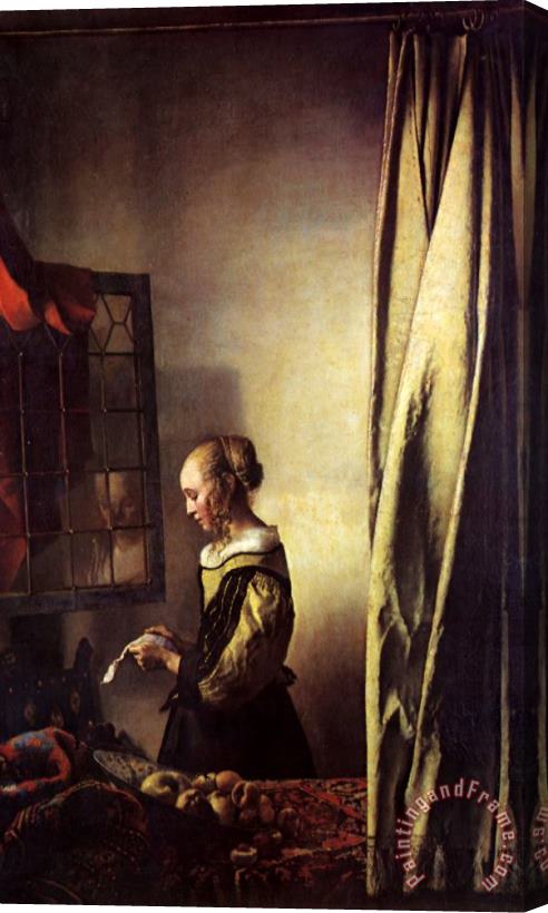 Johannes Vermeer Girl Reading a Letter at an Open Window Stretched Canvas Print / Canvas Art