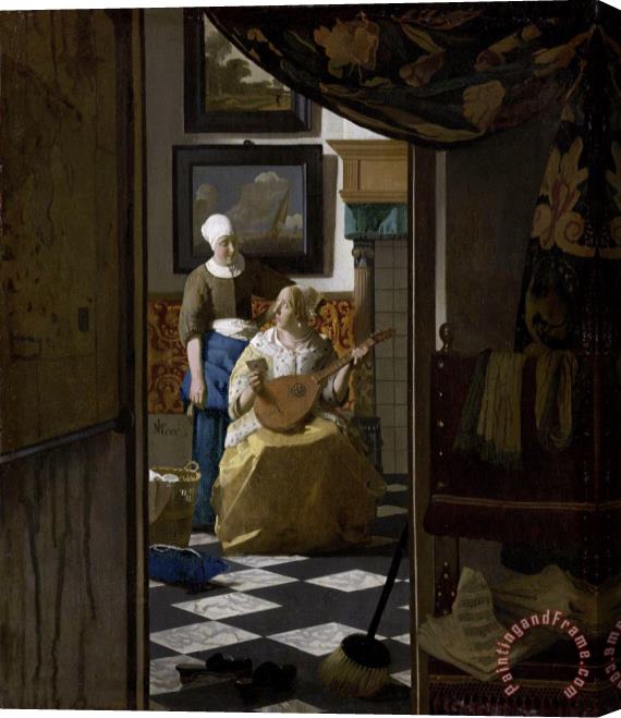 Johannes Vermeer The Love Letter Stretched Canvas Painting / Canvas Art