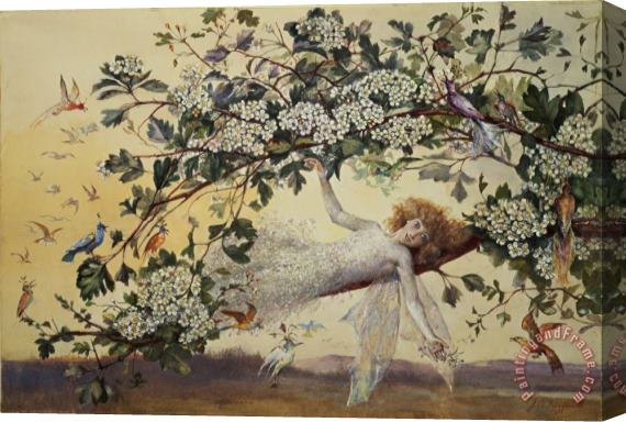 John Anster Fitzgerald Ariel Stretched Canvas Painting / Canvas Art