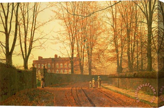 John Atkinson Grimshaw Going to Church Stretched Canvas Print / Canvas Art