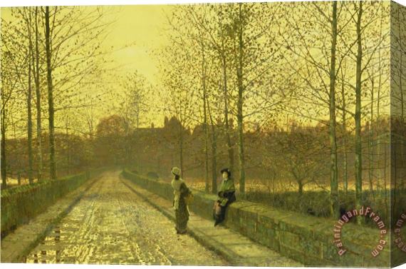 John Atkinson Grimshaw Golden Autumn 1883 Stretched Canvas Painting / Canvas Art