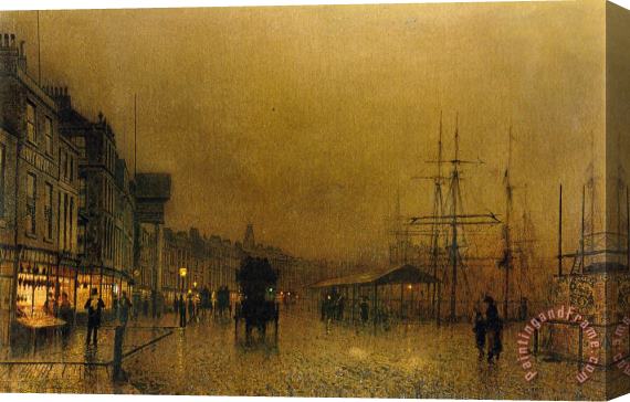 John Atkinson Grimshaw Salthouse Dock, Liverpool Stretched Canvas Print / Canvas Art