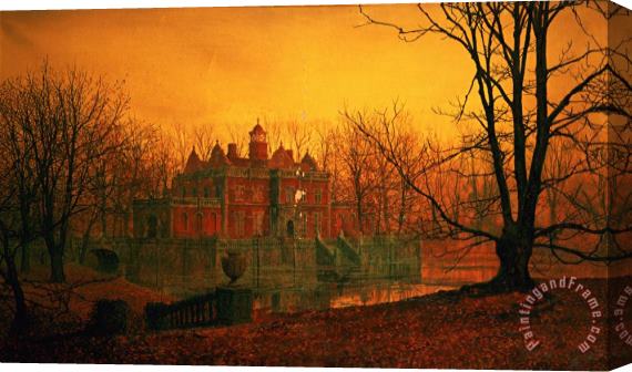 John Atkinson Grimshaw The Haunted House Stretched Canvas Painting / Canvas Art