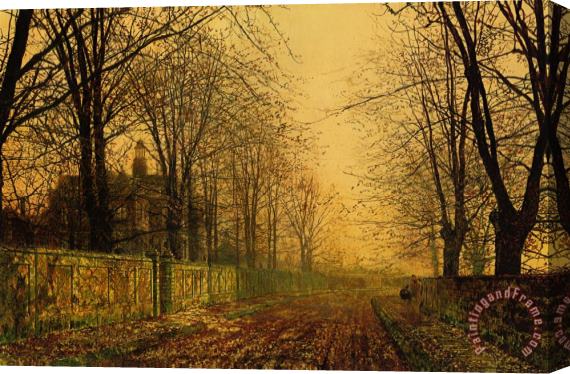 John Atkinson Grimshaw The Sere And Yellow Leaf Stretched Canvas Painting / Canvas Art