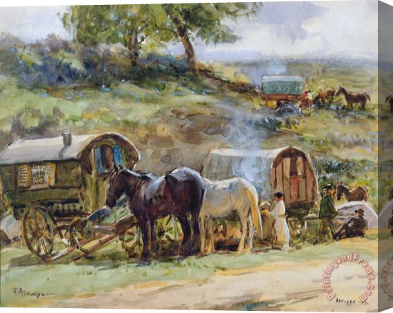 John Atkinson Gypsy Encampment Stretched Canvas Print / Canvas Art