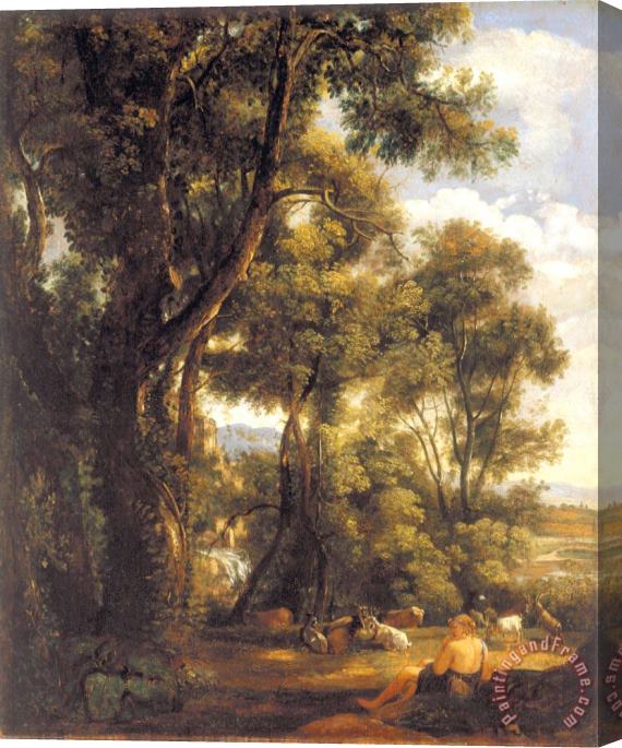 John Constable Landscape with Goatherd And Goats Stretched Canvas Painting / Canvas Art