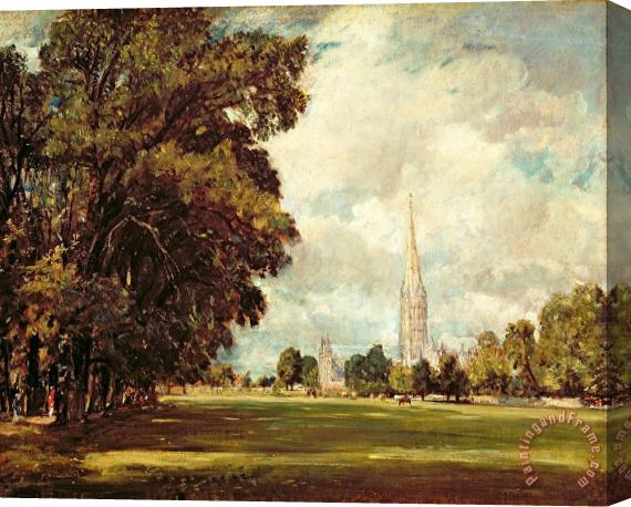 John Constable Salisbury Cathedral from Lower Marsh Close Stretched Canvas Painting / Canvas Art