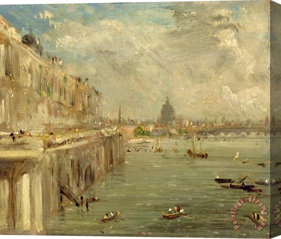 John Constable Somerset House Terrace from Waterloo Bridge Stretched Canvas Painting / Canvas Art