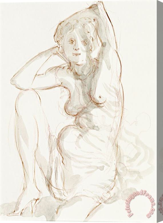 John Currin Draped Figure Stretched Canvas Print / Canvas Art