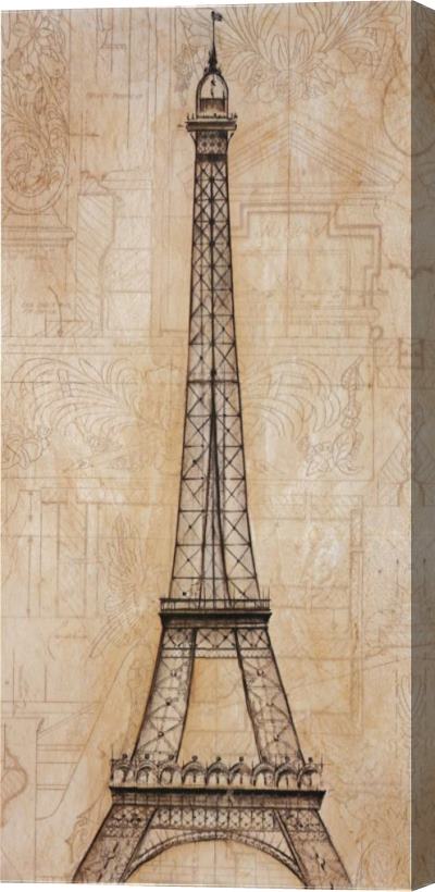 John Douglas Eiffel Tower Stretched Canvas Print / Canvas Art