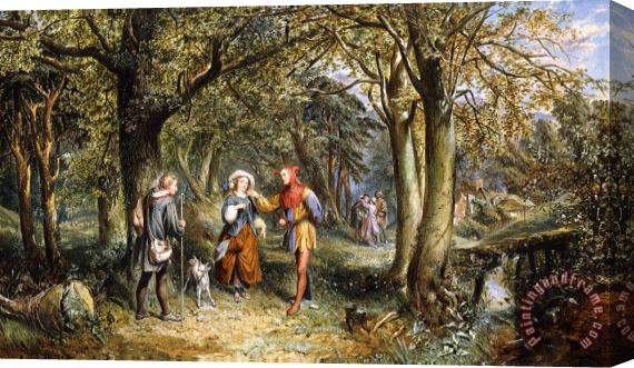 John Edmund Buckley A Scene From As You Like It Rosalind Celia And Jacques In The Forest Of Arden Stretched Canvas Painting / Canvas Art