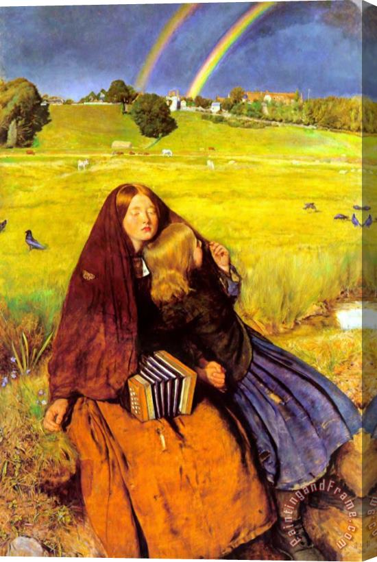 John Everett Millais The Blind Girl Stretched Canvas Painting / Canvas Art