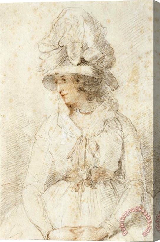 John Hoppner Portrait of a Lady Stretched Canvas Print / Canvas Art