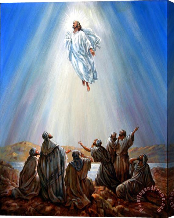 John Lautermilch Jesus Taken up into Heaven Stretched Canvas Painting / Canvas Art