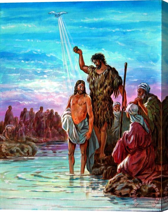 John Lautermilch The Baptism of Jesus Stretched Canvas Painting / Canvas Art