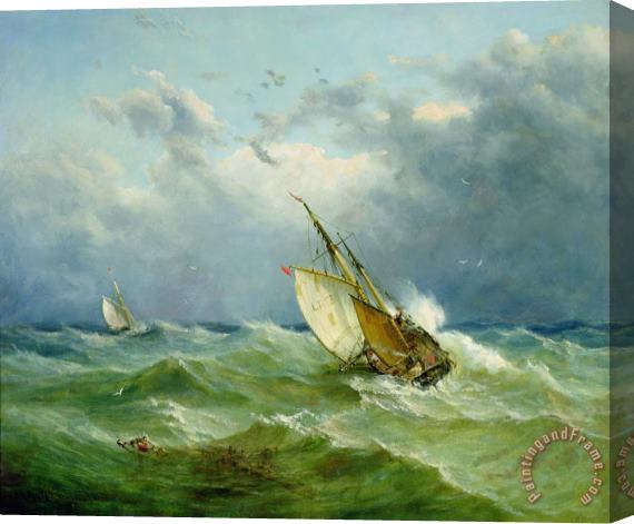 John Moore Lowestoft Trawler in Rough Weather Stretched Canvas Painting / Canvas Art