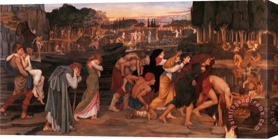 John Roddam Spencer Stanhope The Waters of Lethe by The Plains of Elysium Stretched Canvas Print / Canvas Art