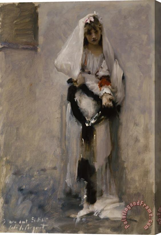John Singer Sargent A Parisian Beggar Girl Stretched Canvas Painting / Canvas Art