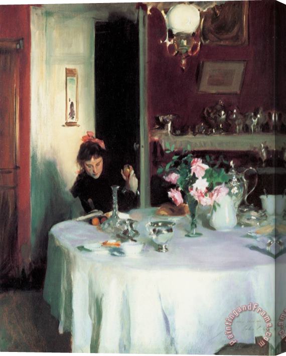John Singer Sargent The Breakfast Table Stretched Canvas Painting / Canvas Art