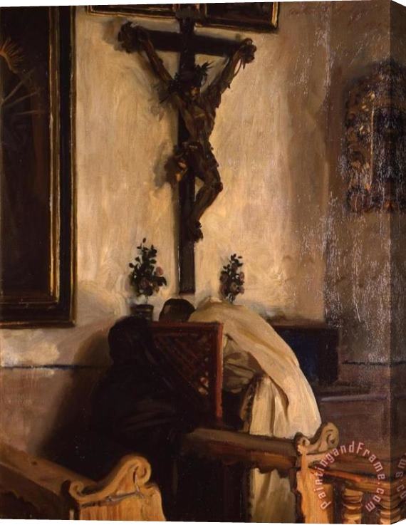 John Singer Sargent The Confession 1914 Stretched Canvas Painting / Canvas Art