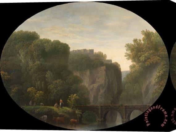 John Taylor of Bath A Bridge Over The River Wye Stretched Canvas Print / Canvas Art