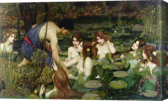 John William Waterhouse Hylas and the Nymphs Stretched Canvas Painting / Canvas Art