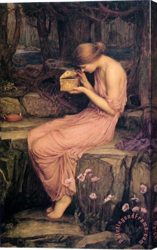John William Waterhouse Psyche Opening The Golden Box Stretched Canvas Print / Canvas Art
