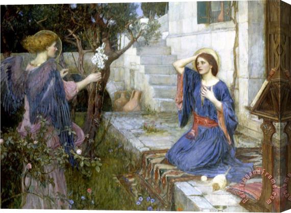John William Waterhouse The Annunciation C 1914 Stretched Canvas Painting / Canvas Art