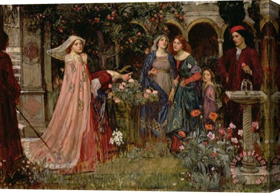 John William Waterhouse The Enchanted Garden Stretched Canvas Painting / Canvas Art