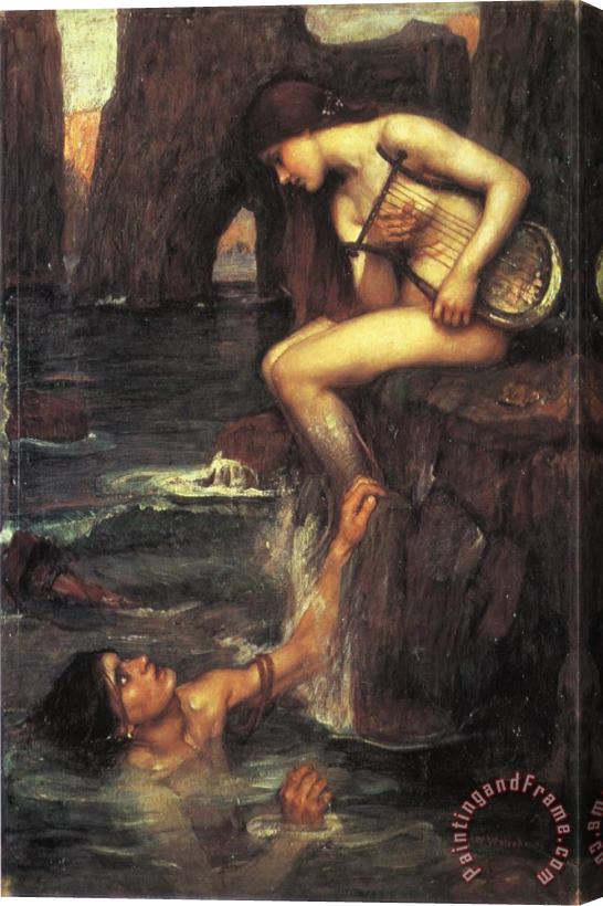 John William Waterhouse The Siren Stretched Canvas Print / Canvas Art