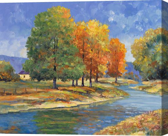 John Zaccheo New England Autumn Stretched Canvas Painting / Canvas Art