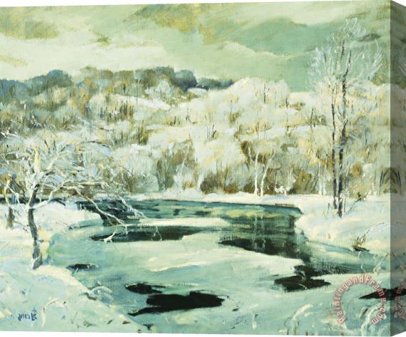 Jonas Lie Frosted Trees Stretched Canvas Print / Canvas Art