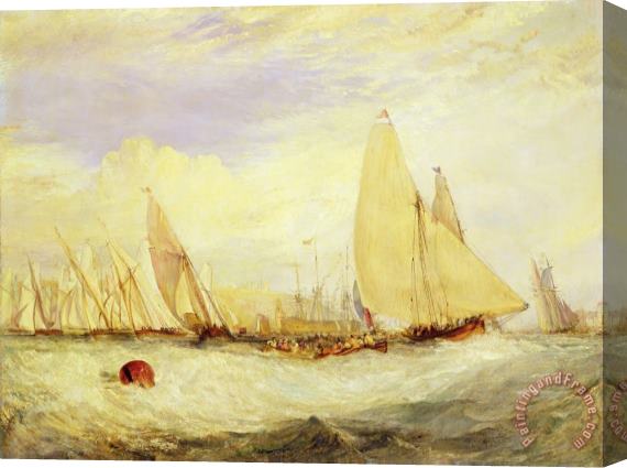 Joseph Mallord William Turner East Cowes Castle the Seat of J Nash Esq. the Regatta Beating to Windward Stretched Canvas Painting / Canvas Art