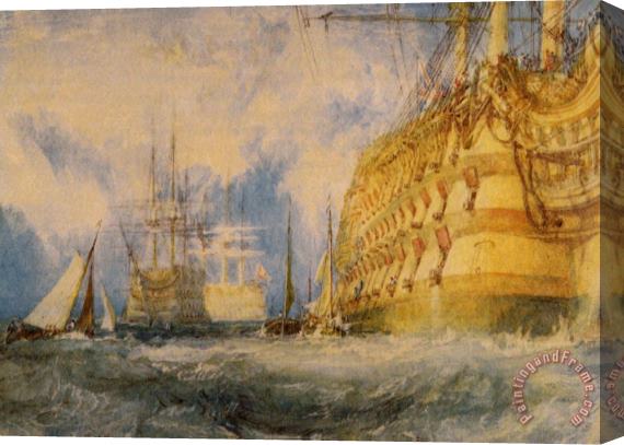 Joseph Mallord William Turner First Rate, Taking in Stores Stretched Canvas Print / Canvas Art