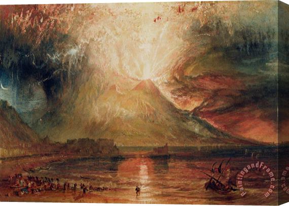 Joseph Mallord William Turner Mount Vesuvius in Eruption Stretched Canvas Painting / Canvas Art