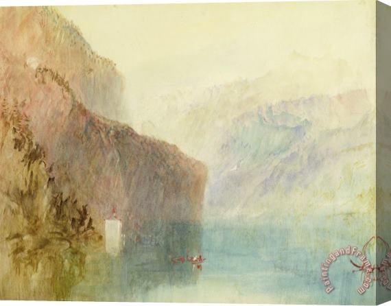 Joseph Mallord William Turner Tell's Chapel - Lake Lucerne Stretched Canvas Painting / Canvas Art