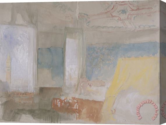 Joseph Mallord William Turner Turner's Bedroom in The Palazzo Giustinian (the Hotel Europa), Venice Stretched Canvas Painting / Canvas Art