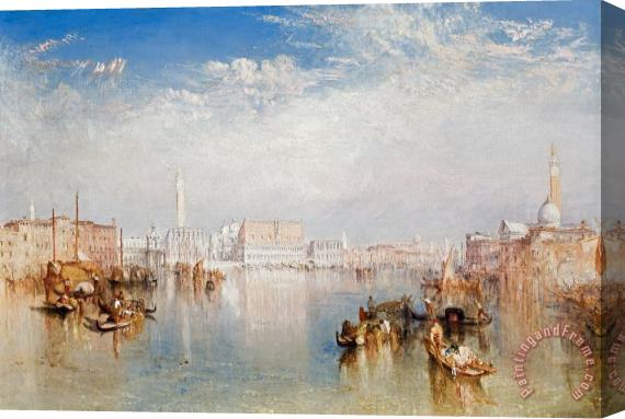 Joseph Mallord William Turner View of Venice The Ducal Palace Dogana and Part of San Giorgio Stretched Canvas Print / Canvas Art
