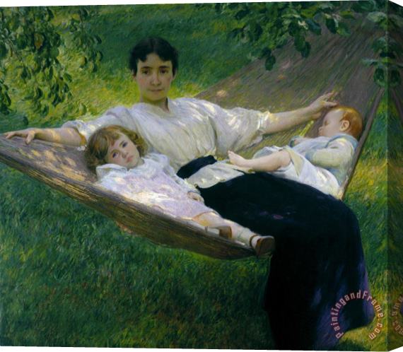 Joseph Rodefer DeCamp The Hammock Stretched Canvas Painting / Canvas Art